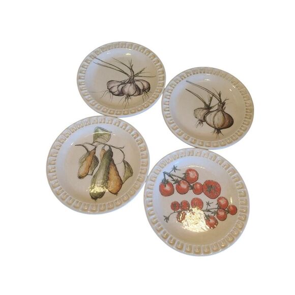 Williams-Sonoma GIARDINO 8" Salad Plates Made In Italy Set/4 EUC Dinner Party - Picture 6 of 16